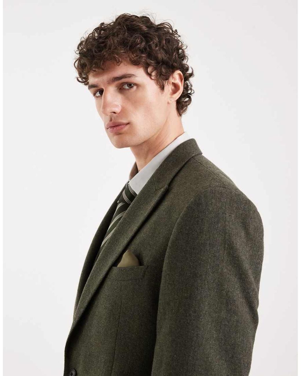 ASOS Gray Wool Mix Slim Suit Jacket for men