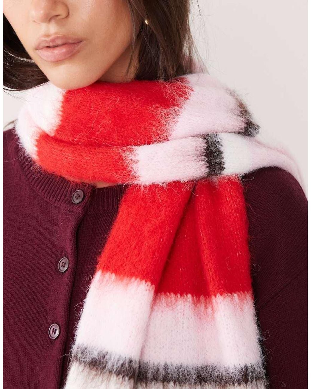 ASOS Red Knitted Scarf