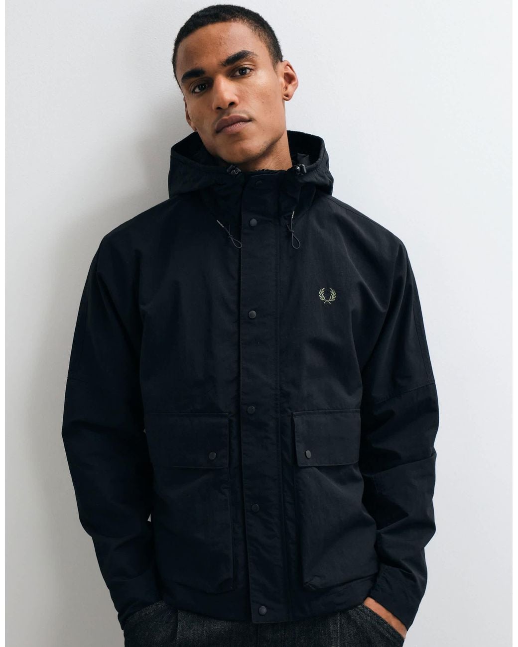 Fred Perry Kurzer ripstop-parka in Blue für Herren