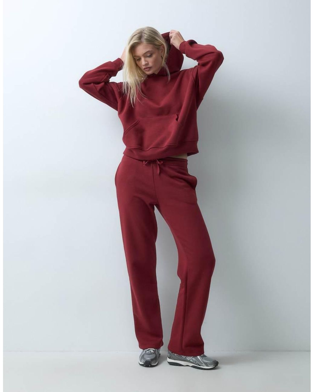 Gina Tricot Red Co-ord Relaxed Fit Hoodie