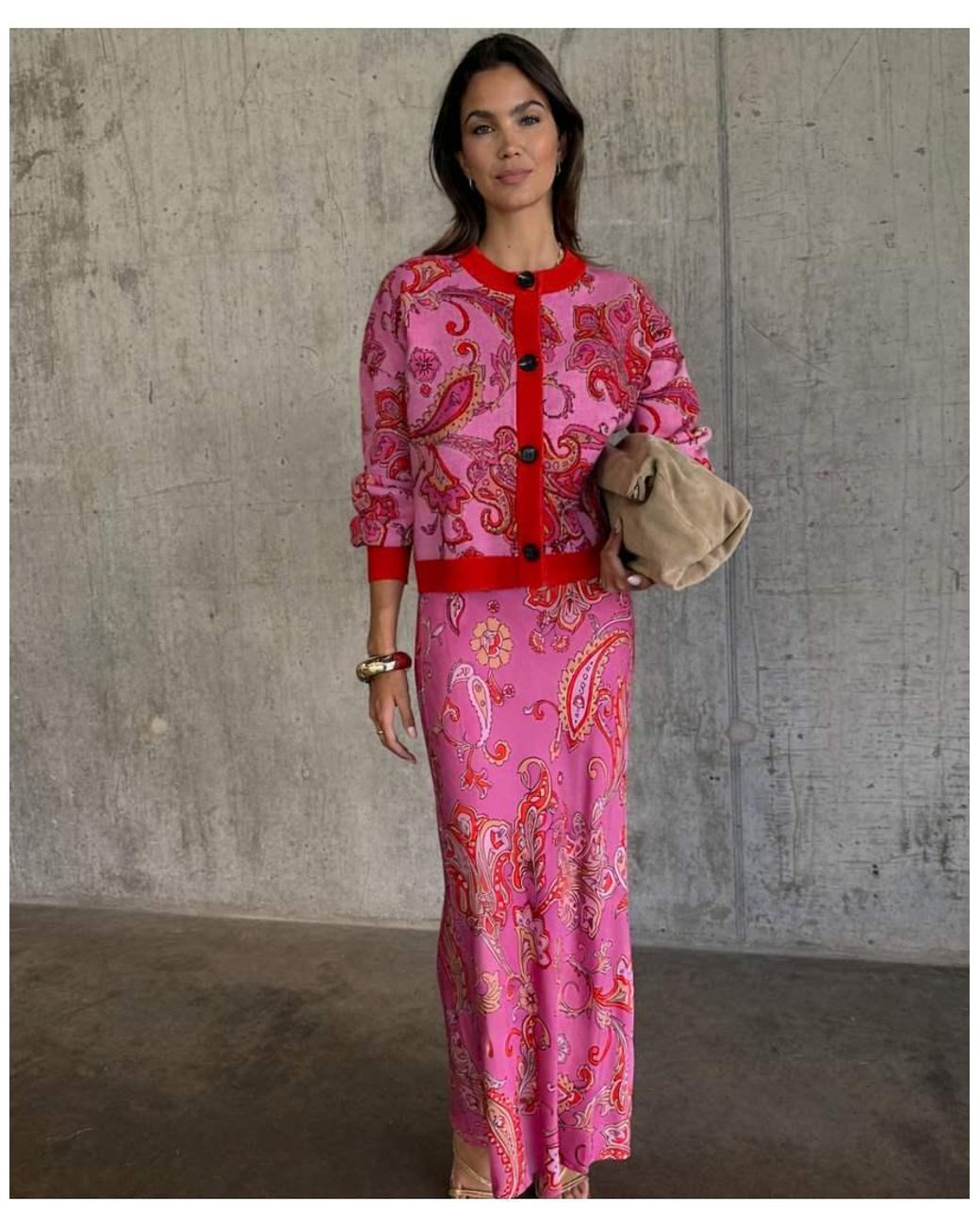 Never Fully Dressed Red Dorris Satin Maxi Skirt