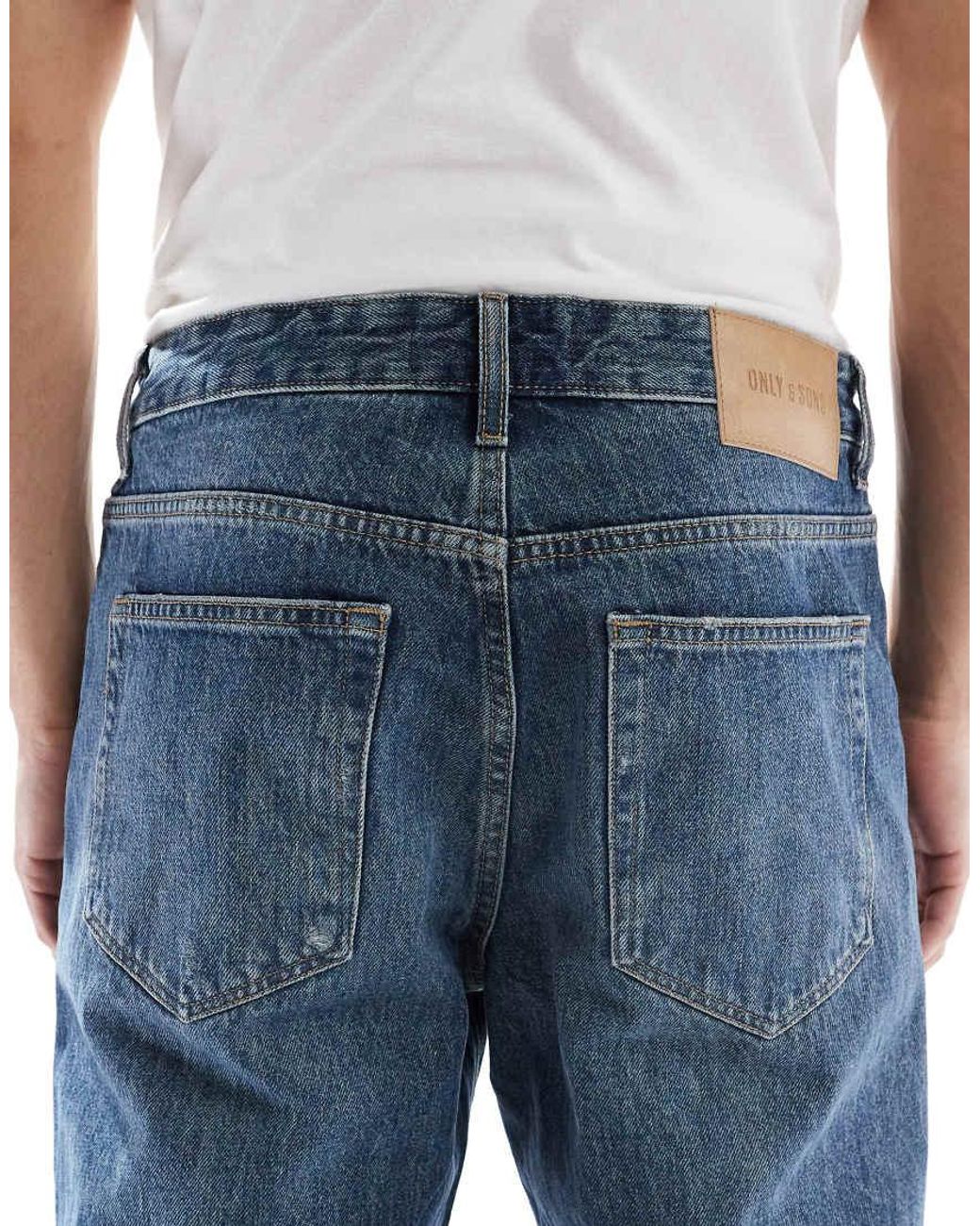 Only & Sons Blue Edge Straight Jean for men