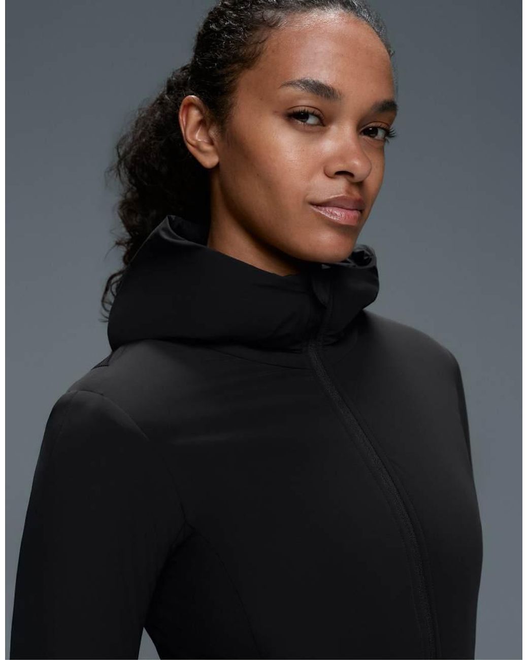Oysho Black Fellex® Volcanic Padded Jacket