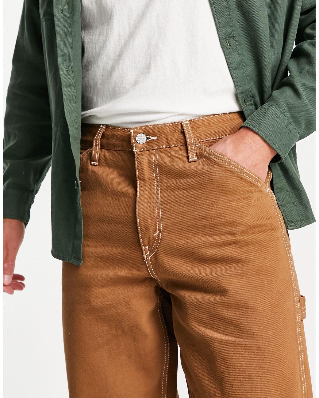 Levi's Tapered Fit Carpenter Jeans in Brown for Men | Lyst Canada