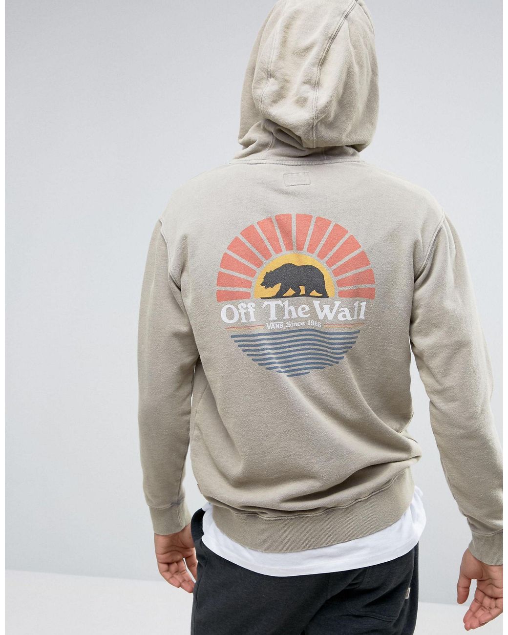 Vans Off The Wall Oversized Hoodie in Gray for Men Lyst