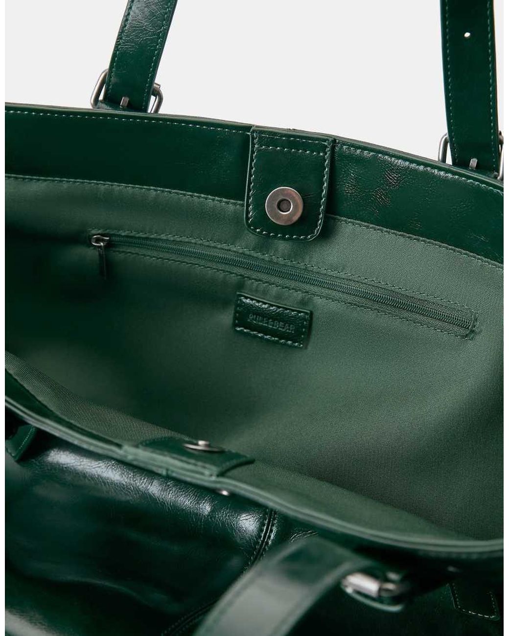 Borsa Shopper Con Borchie di Pull&Bear in Green