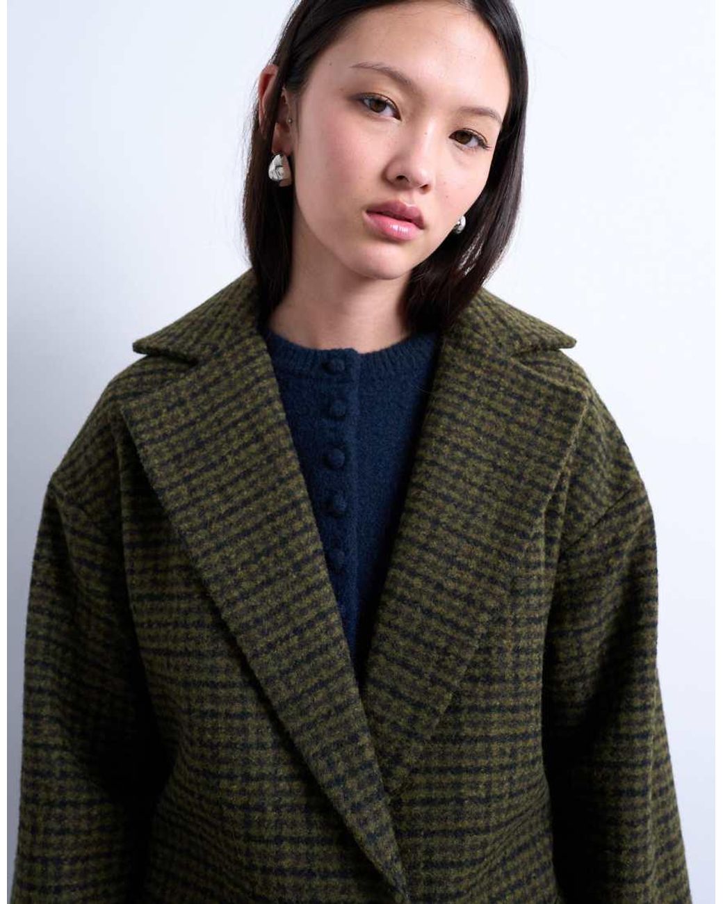 TOPSHOP Black Brushed Formal Coat
