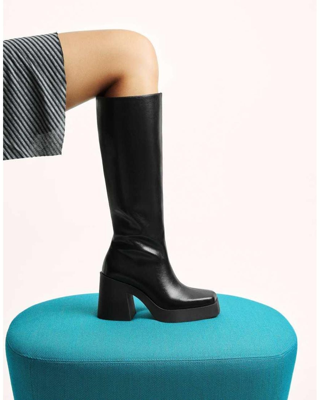 Bershka Black High-heel Platform Boots