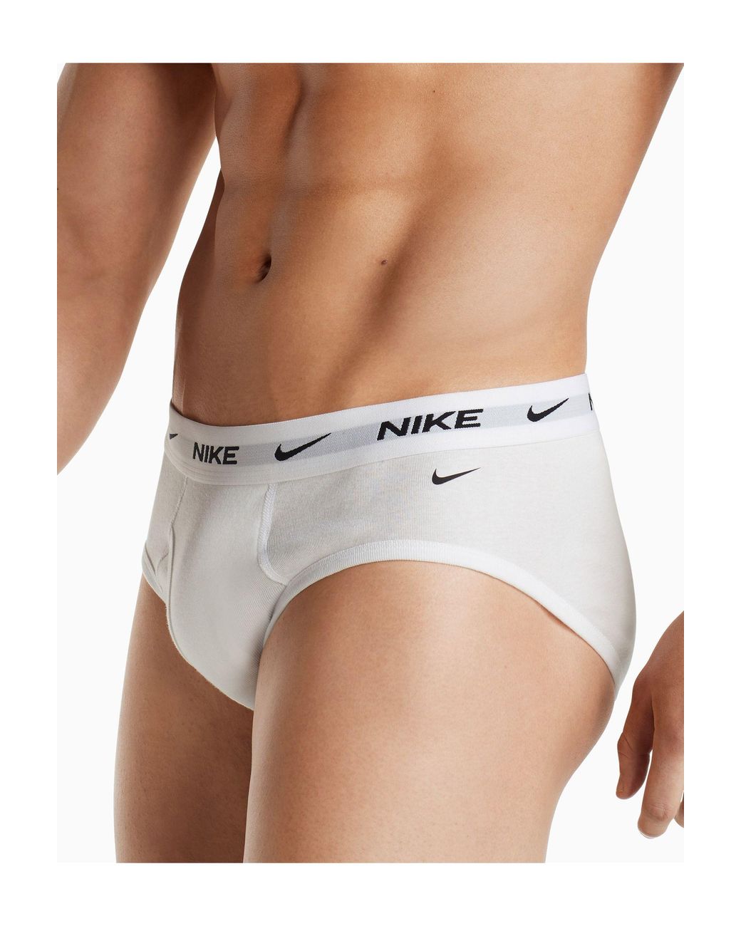 Tordenvejr boksning Genoptag Nike Everyday Cotton 3 Pack Briefs With Fly in White for Men | Lyst