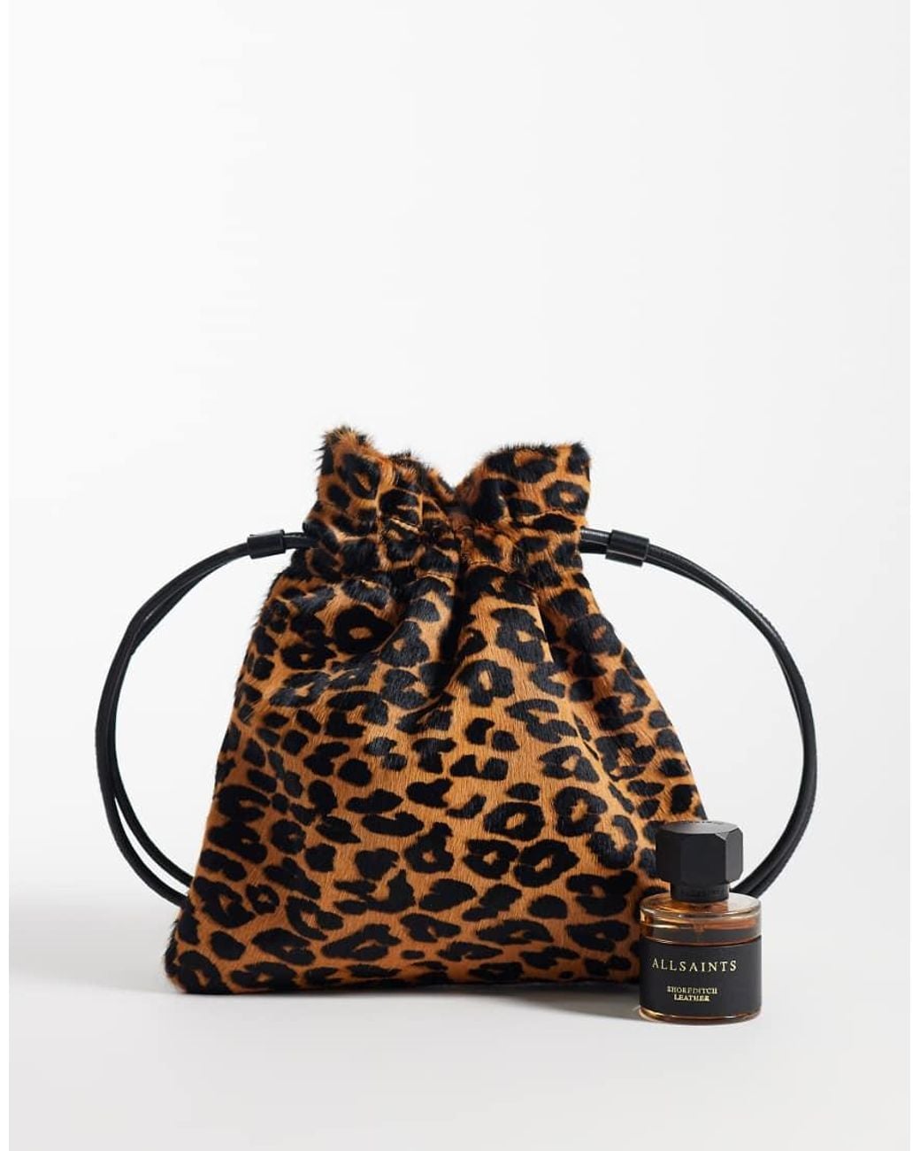 ASOS Brown Hair On Leather Pouch Grab Bag