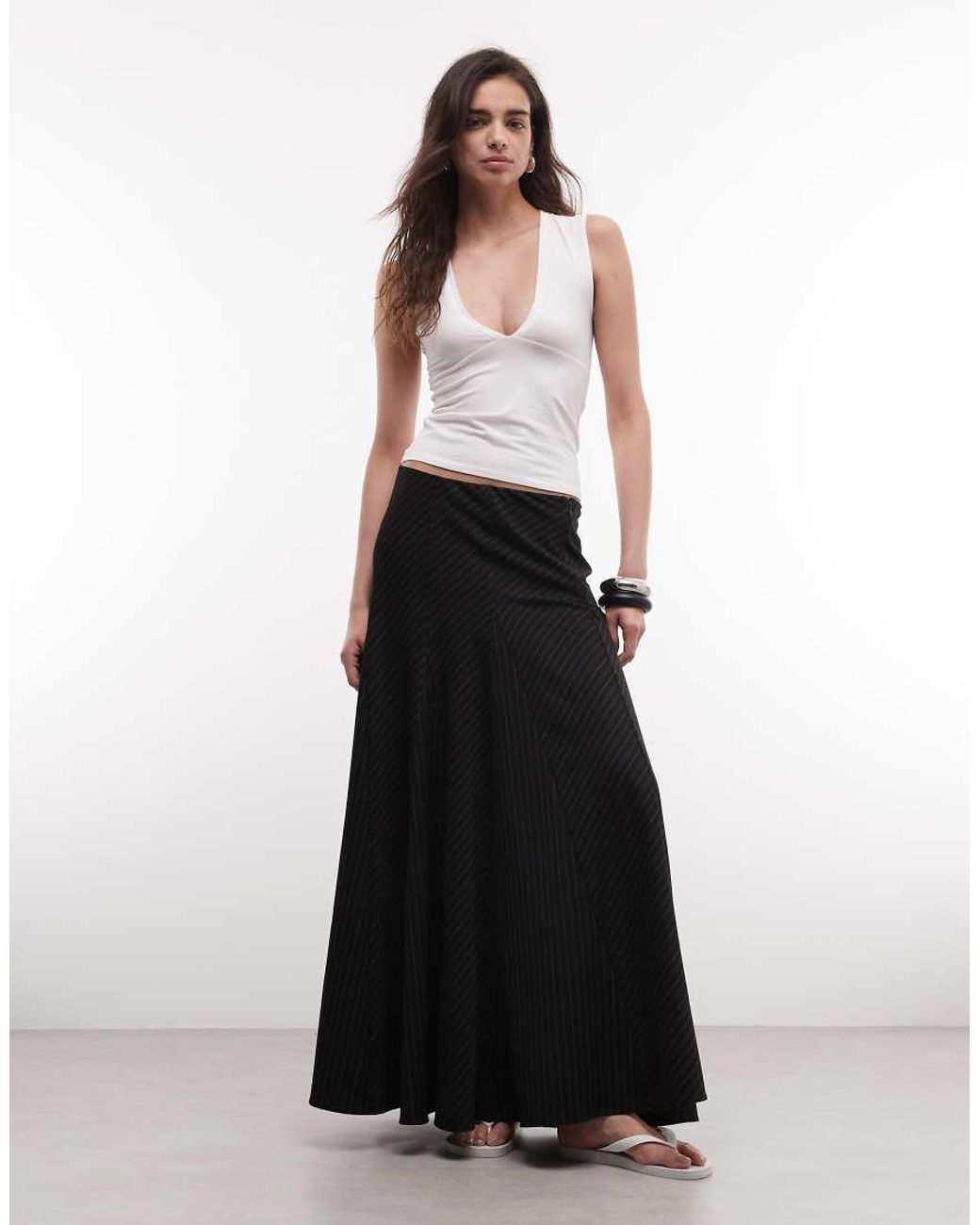 Weekday White Low Plunge Top