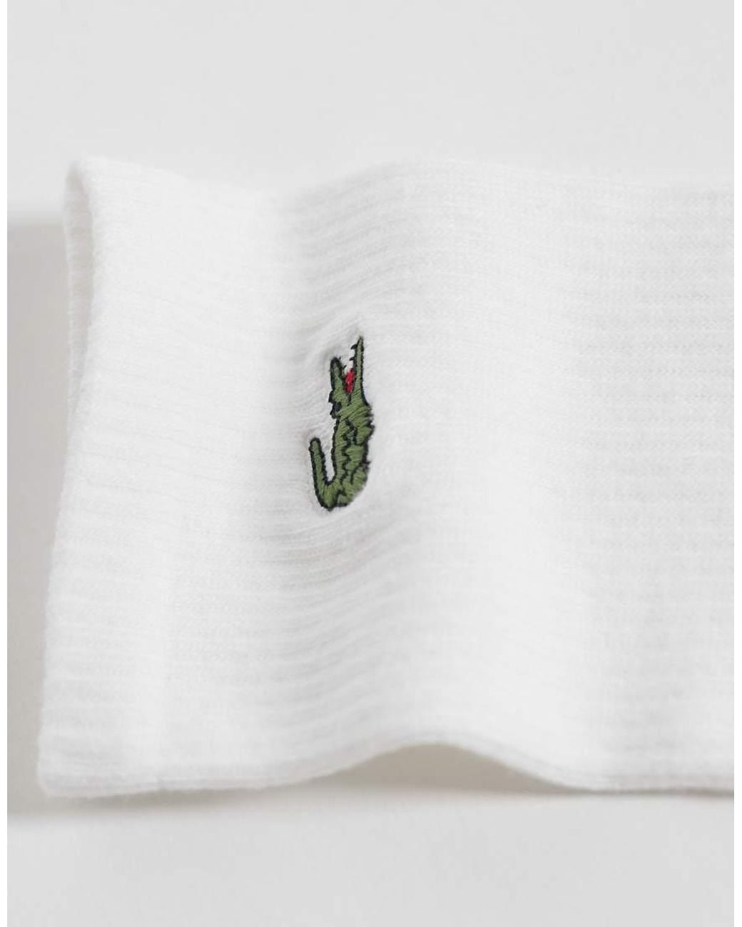 Lacoste White 3 Pack Long Cotton Socks for men