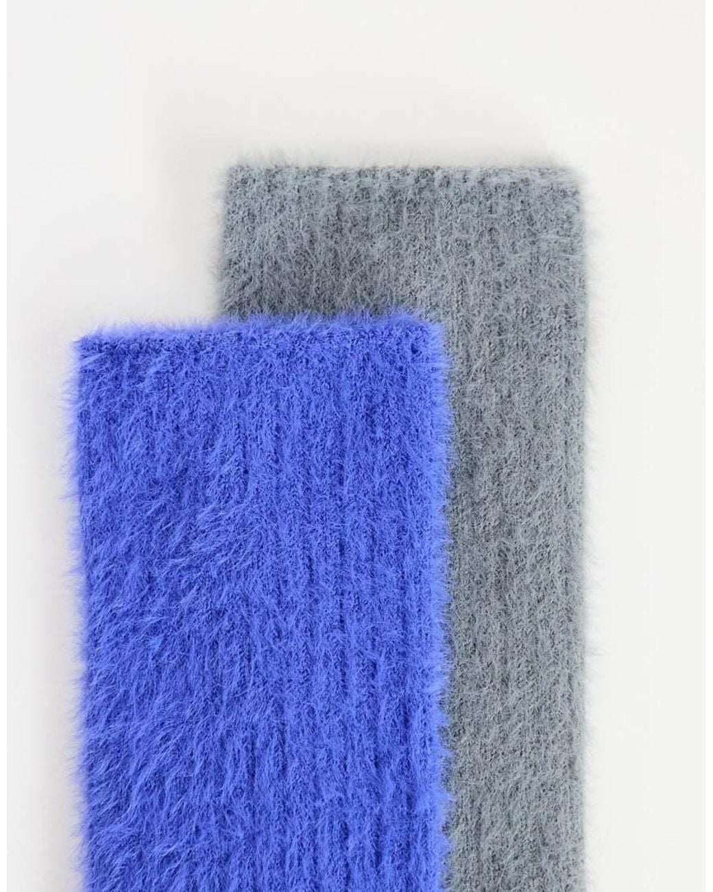 TOPSHOP Blue 2pk Cosy Fluffy Socks