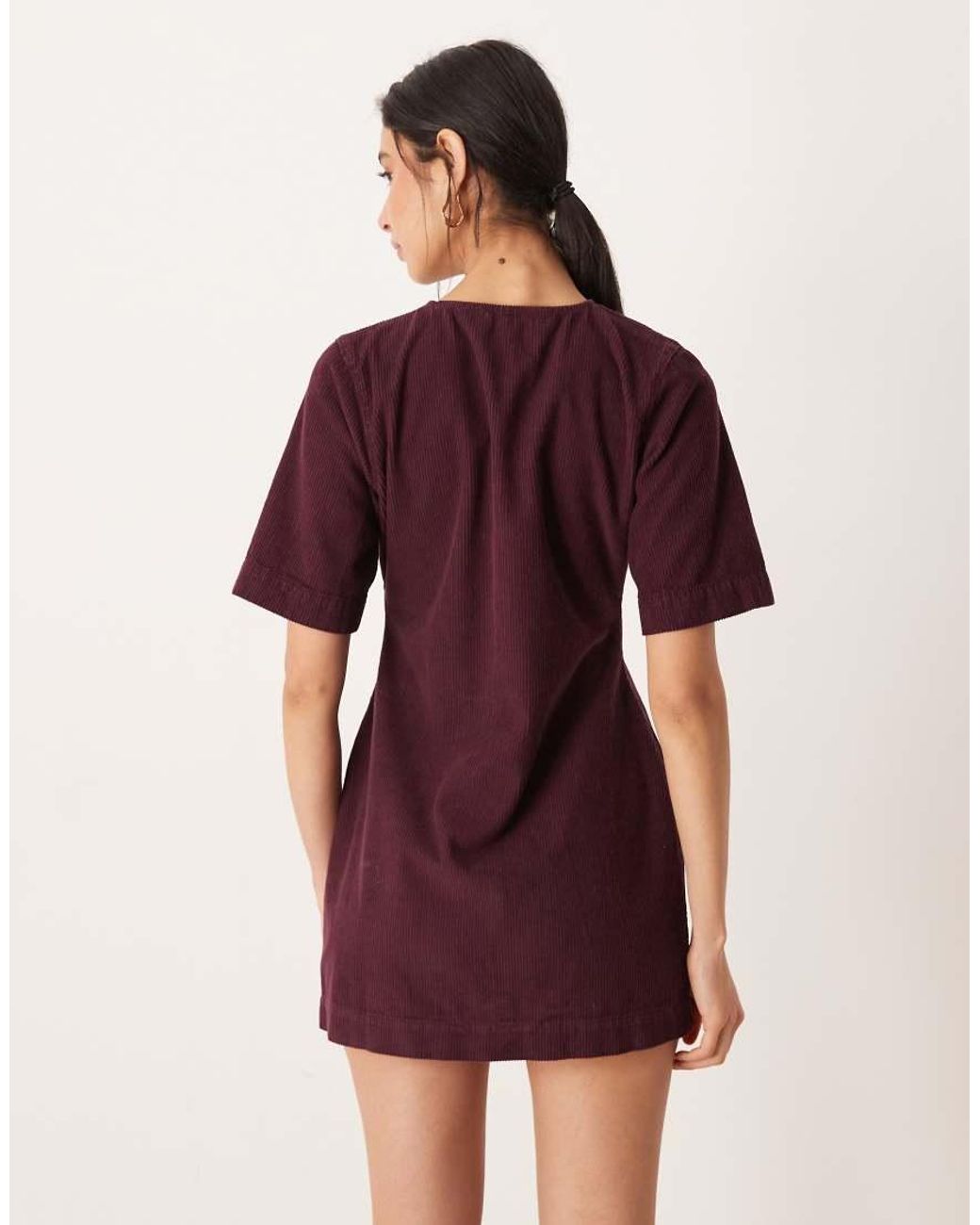 ASOS Red Cord Button Through Mini Dress