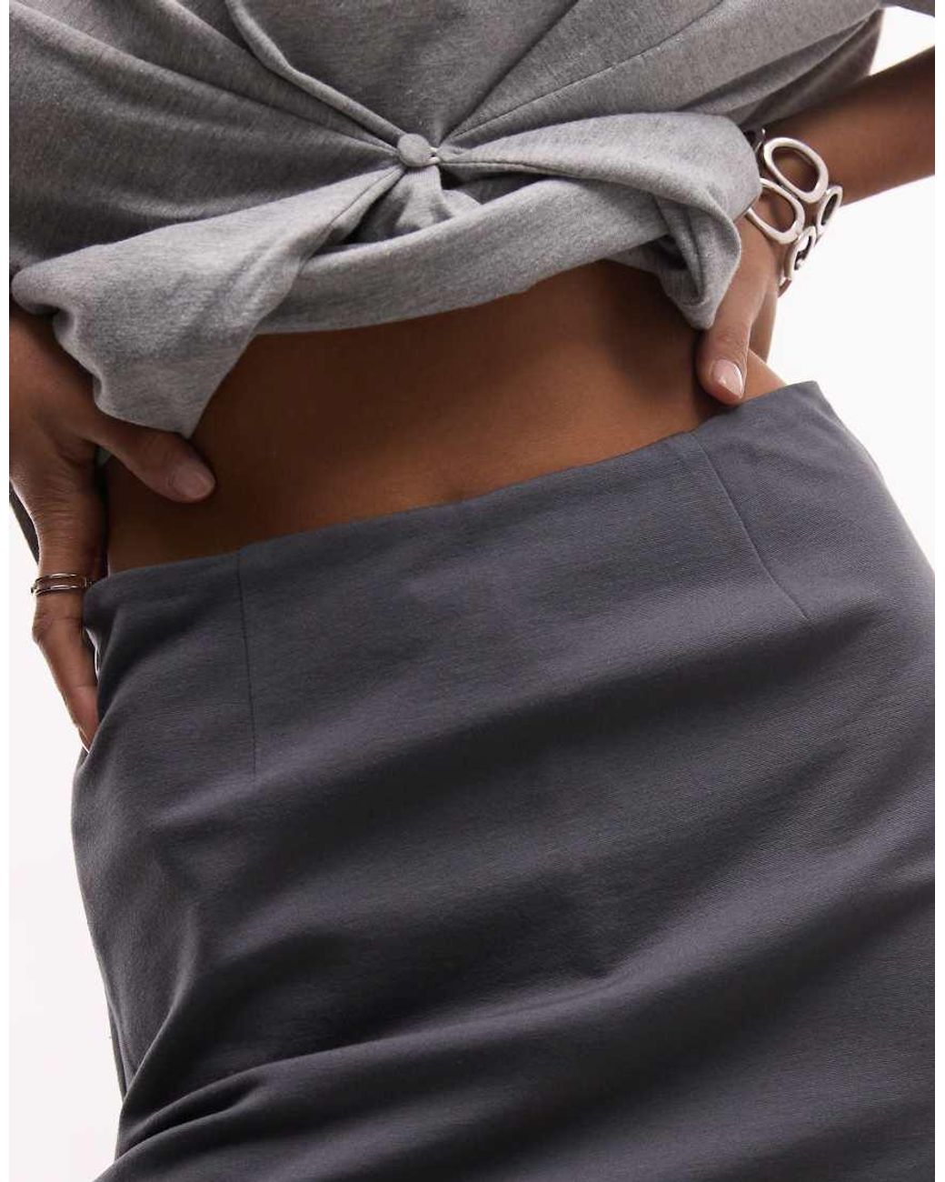 ASOS Gray Ponte Micro Mini Skort
