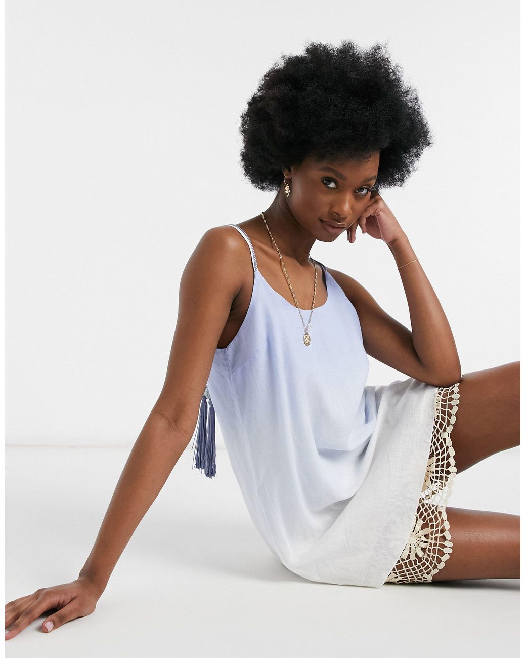 Ombre Crochet Midi Beach Dress 