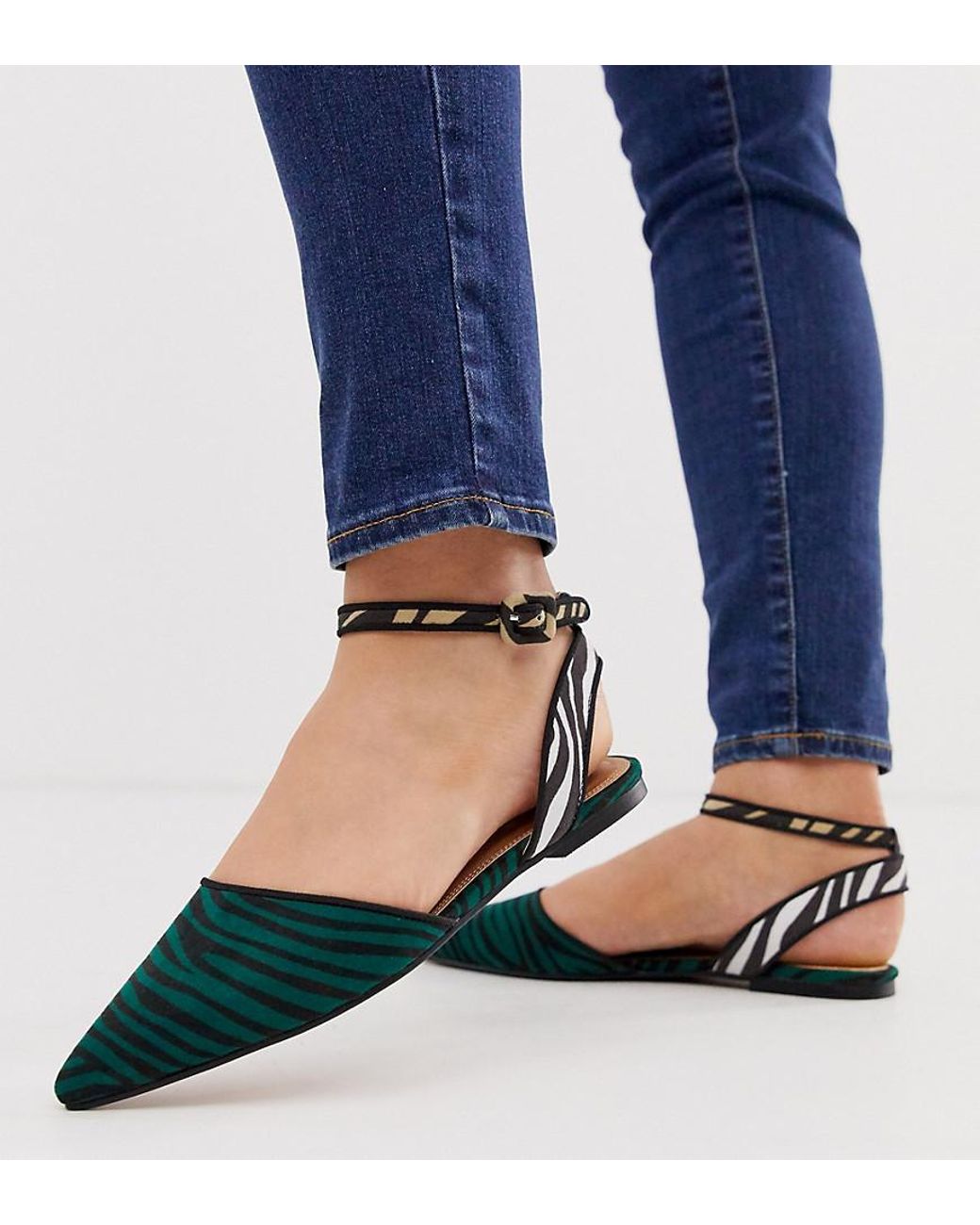 zebra print ballet flats