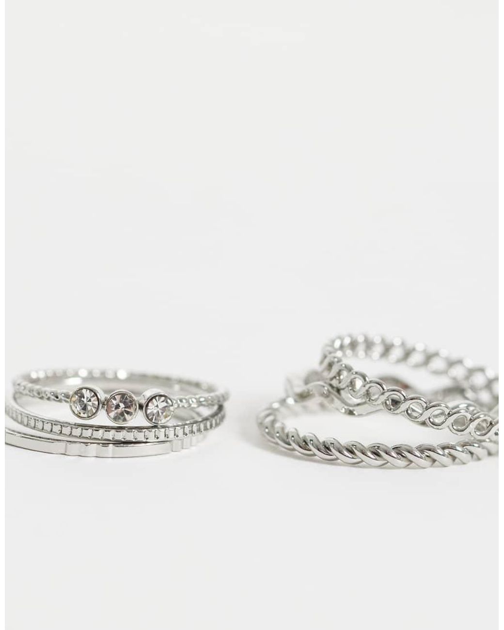 ASOS Black Multi-pack Of Everyday Stacking Rings