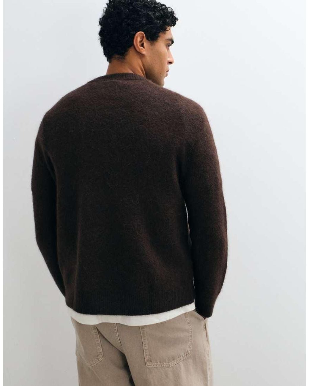 ARKET Brown Alpaca Wool Blend Jumper for men