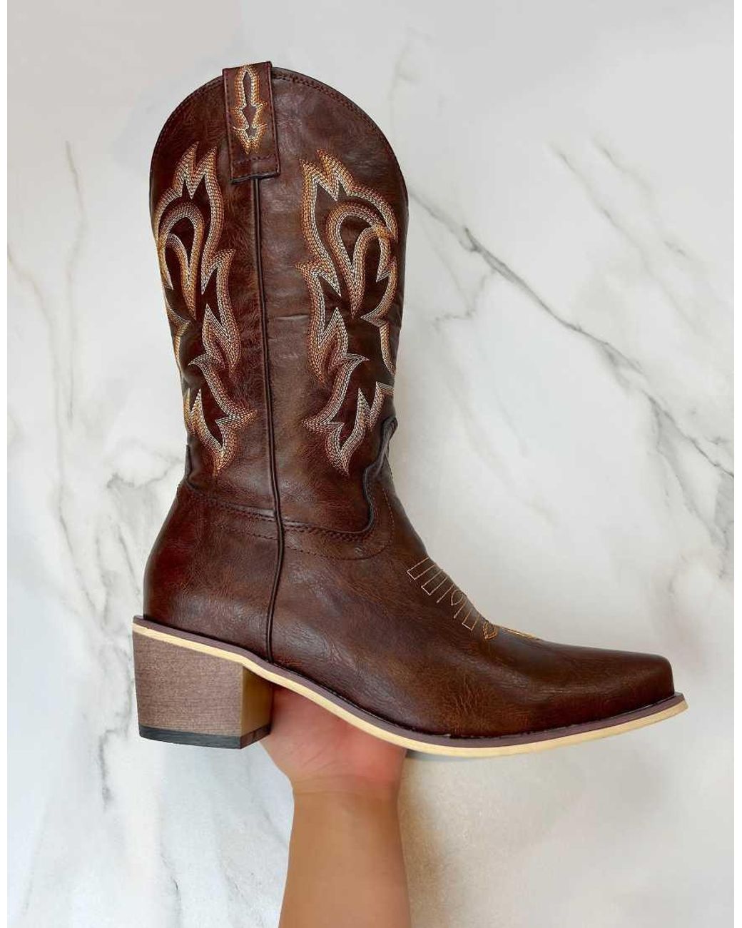 GIA STUDIOS Brown Cowboy Boots
