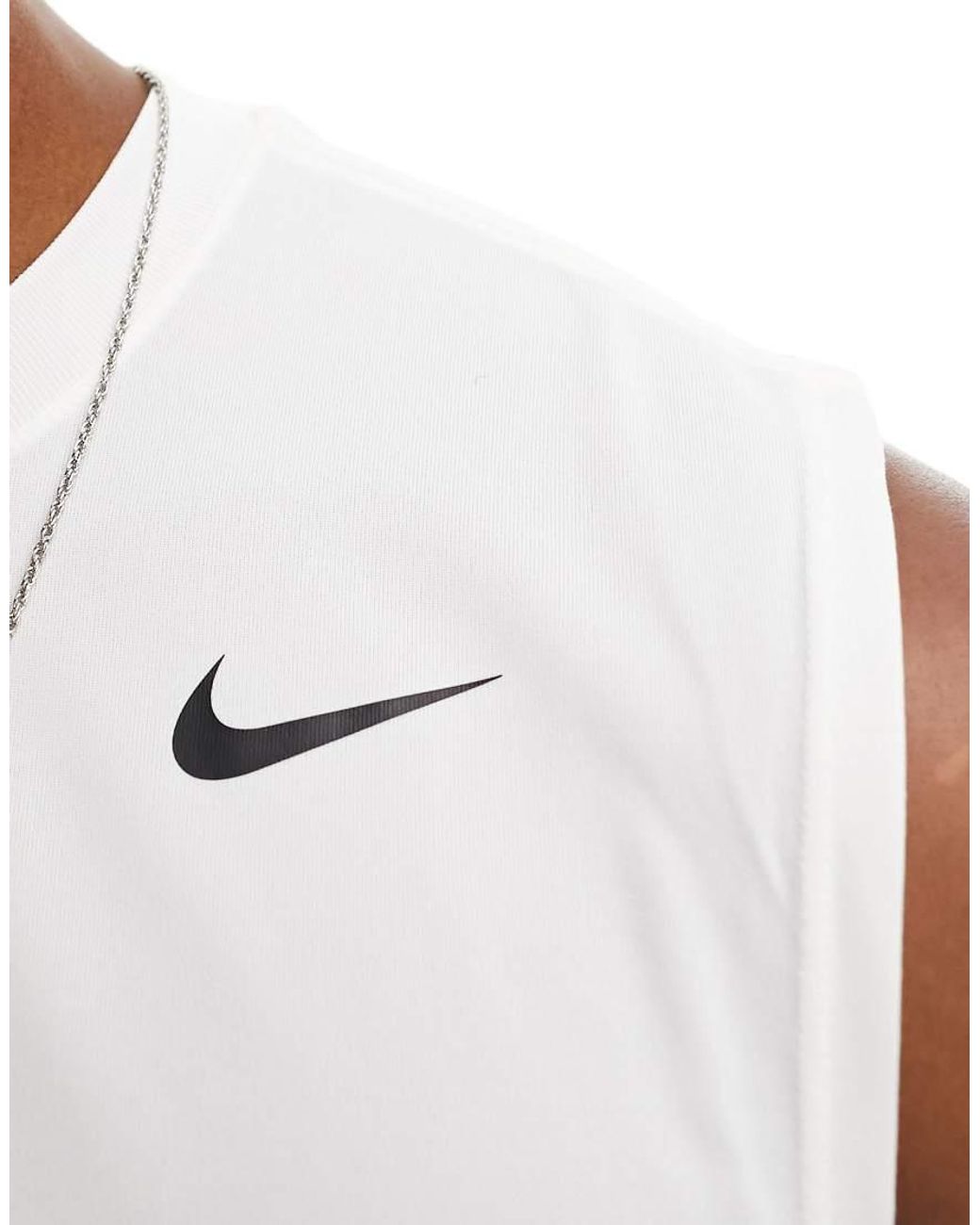 Nike White Legend Dri-fit Vest for men