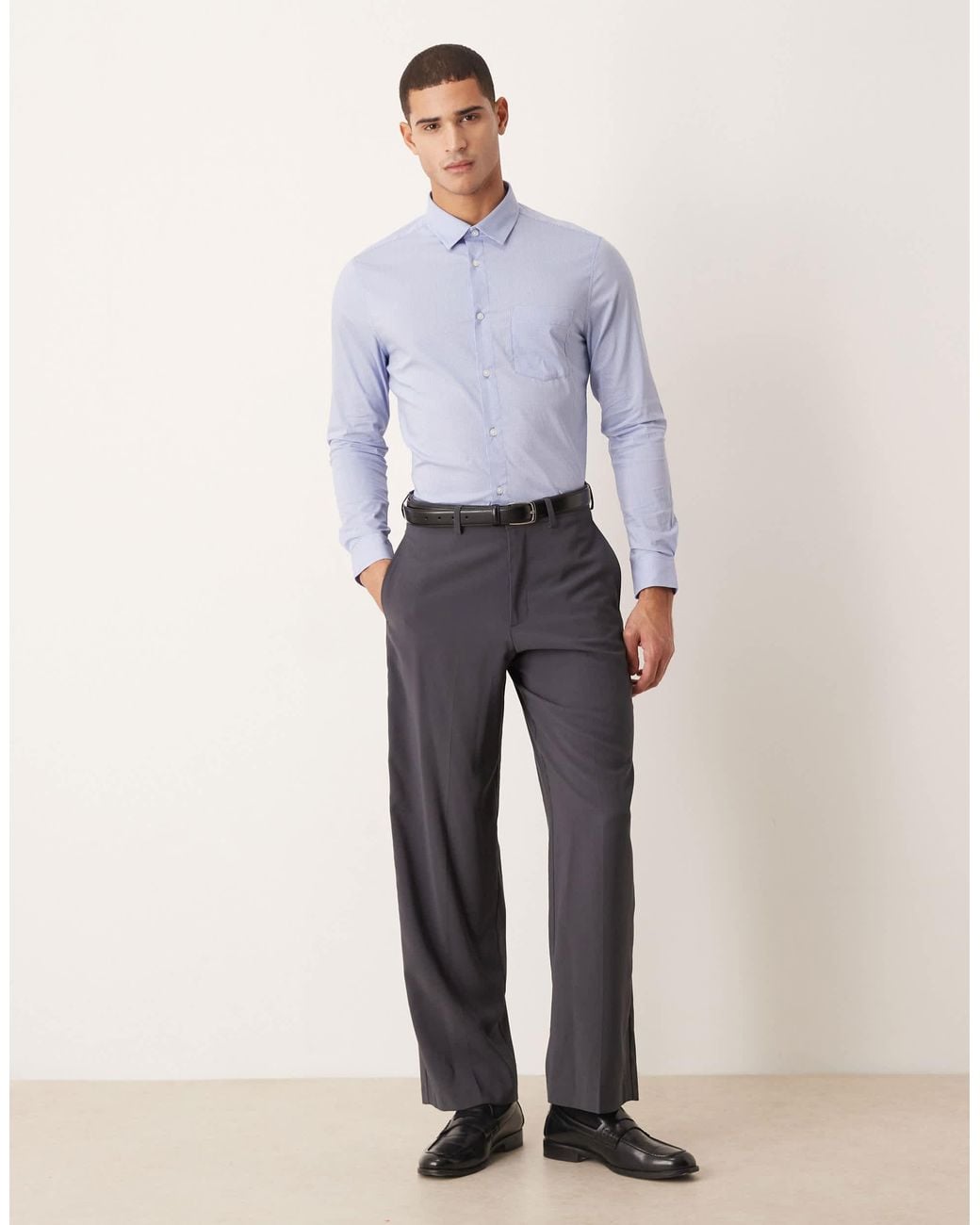 ASOS Blue Slim Shirt for men