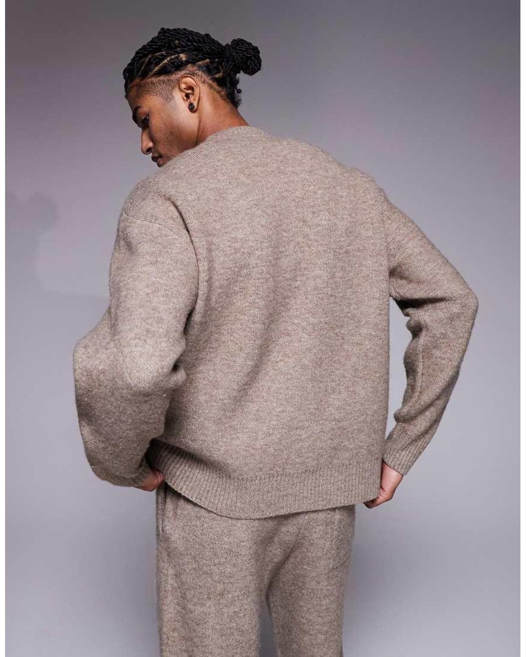 Good For Nothing Gray Knitted Sweatshirt for men