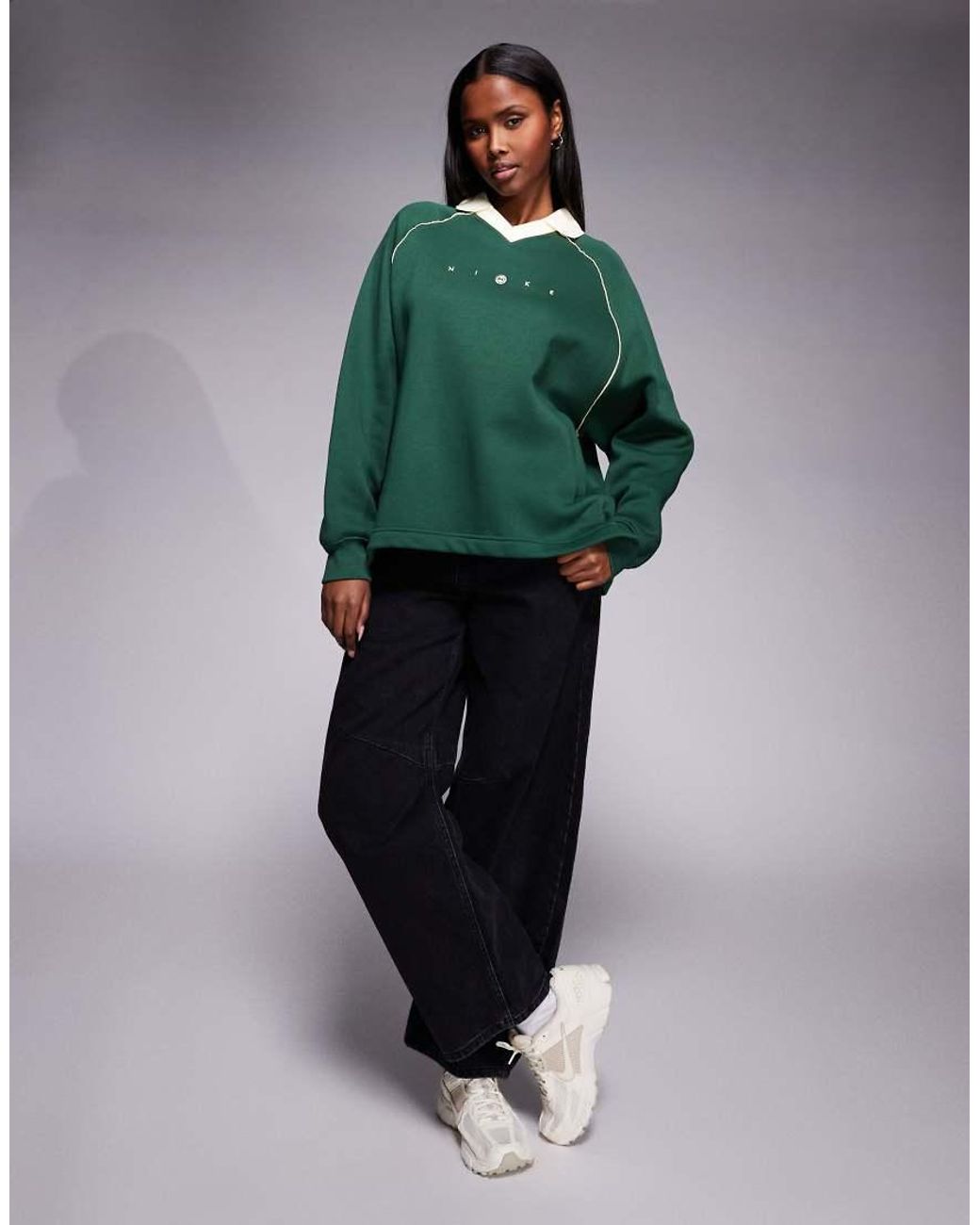 Nike Green Phoenix Fleece Oversized Polo