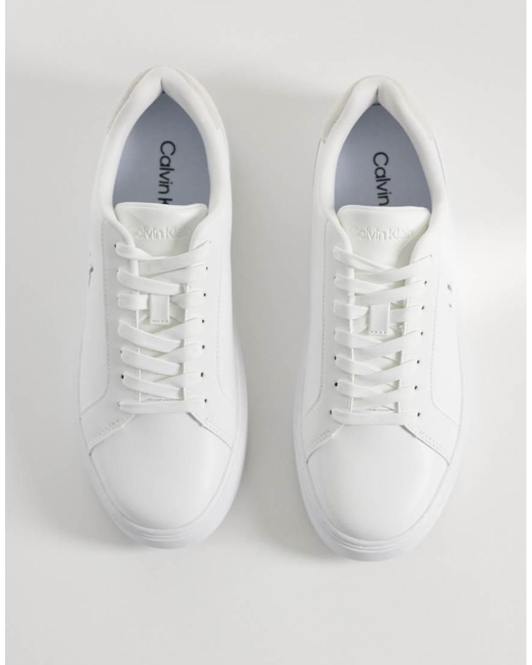 Calvin Klein White Classic Cupsole Trainers for men