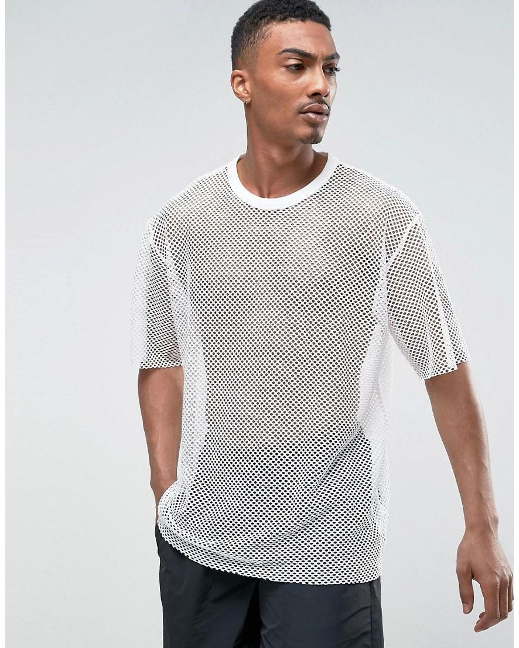 Weekday Nets Mesh T-shirt White for Men | Lyst