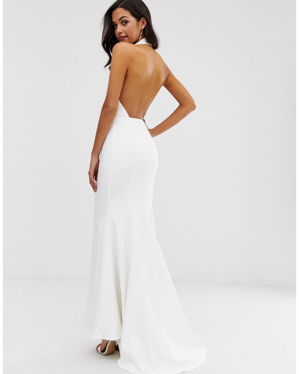plunge front maxi dress