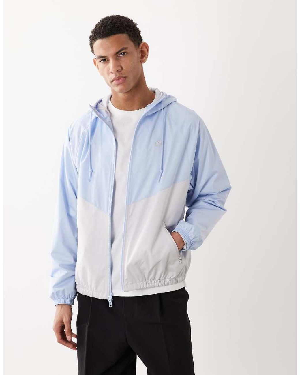 Nike Blue Windrunner Zip Hooded Jacket for men