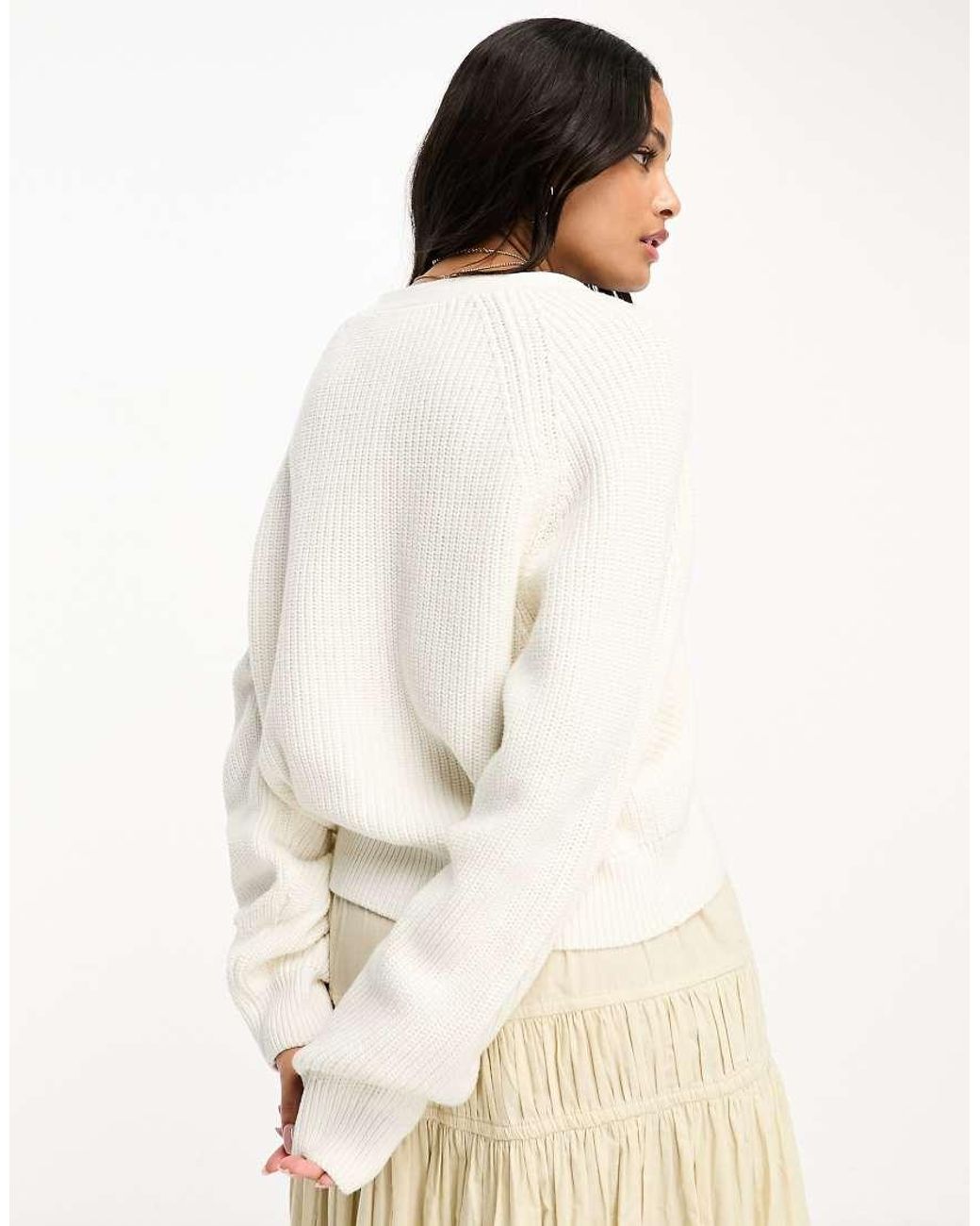 Monki White Knit Cardigan