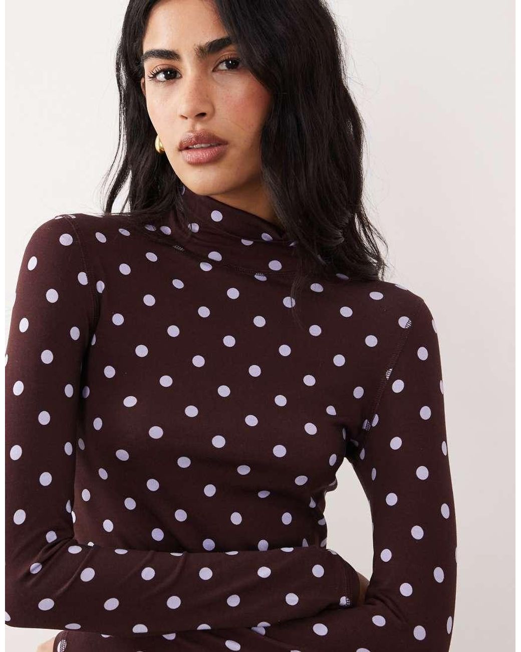 ASOS Red Funnel Neck Long Sleeve Top