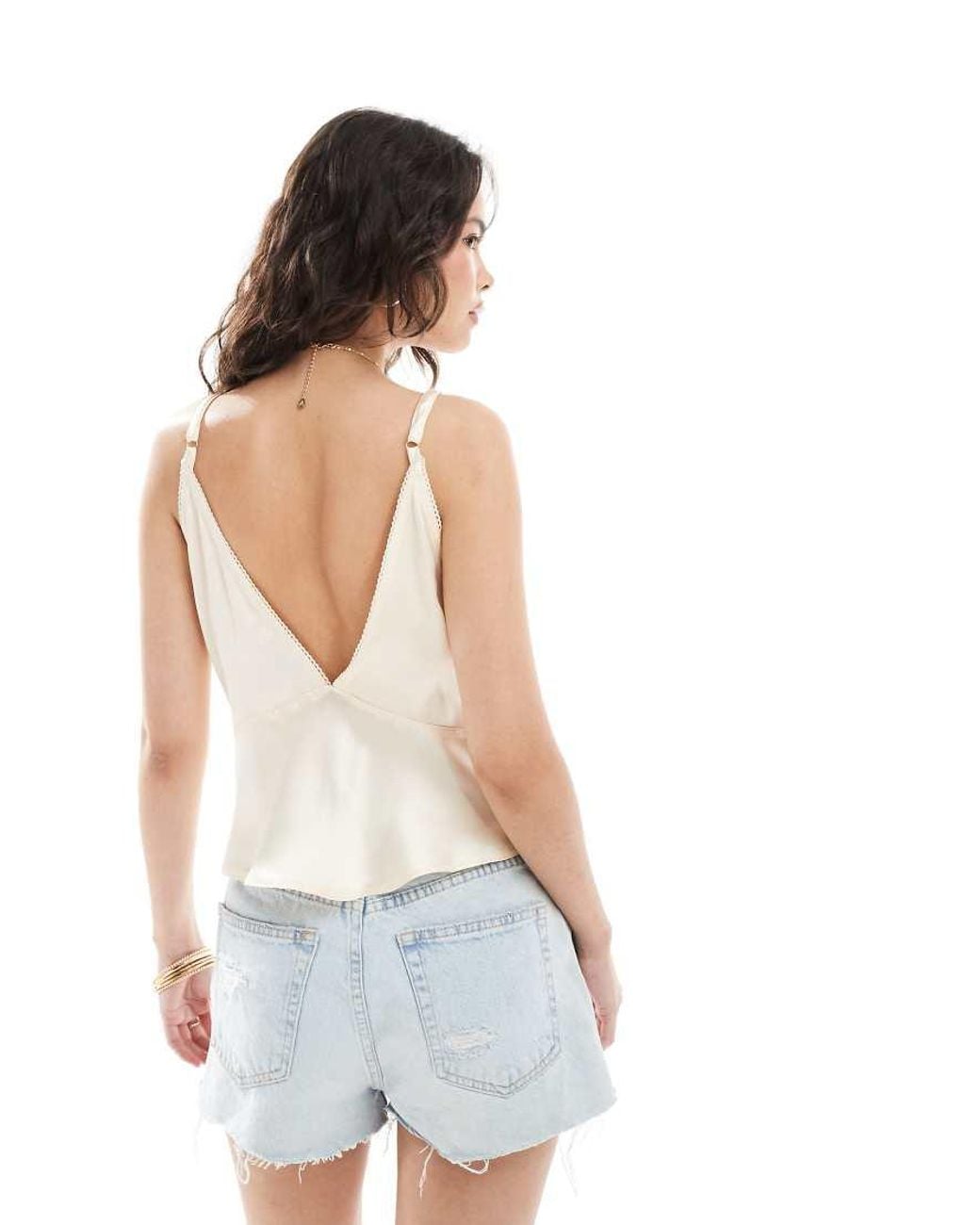 ASOS White Keyhole Detail Cami