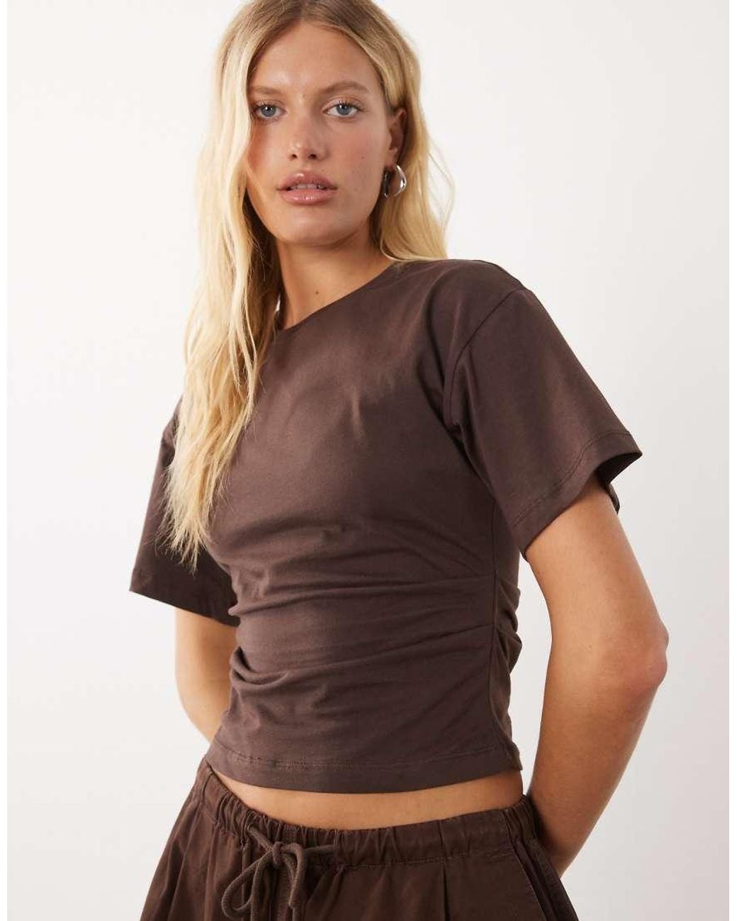 New Look Brown Corset Tee