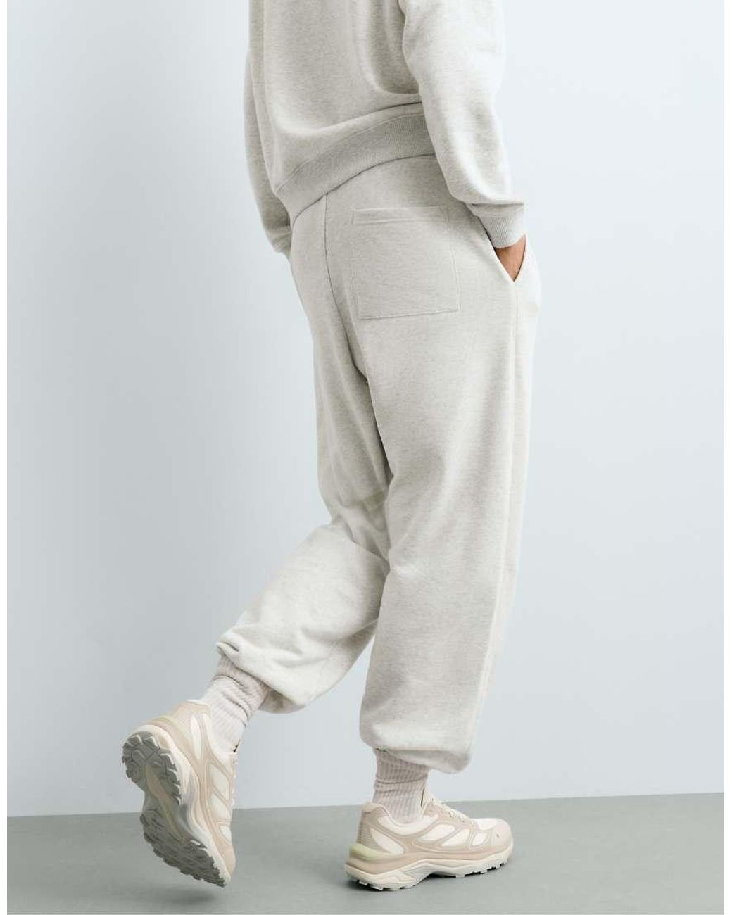 Oysho White Cotton jogger Trousers