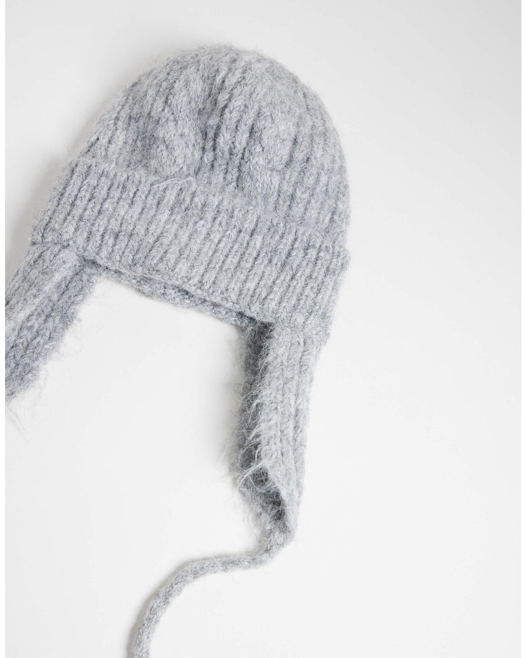 ASOS White Knitted Trapper Hat