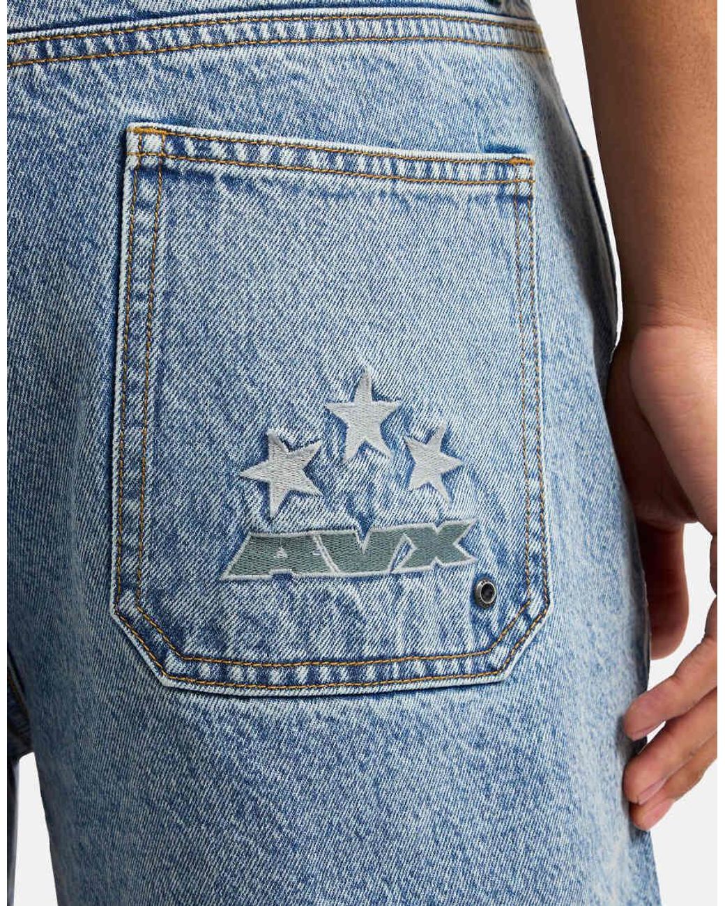 AVX Blue Dam Denim 3/4 Length Shorts for men