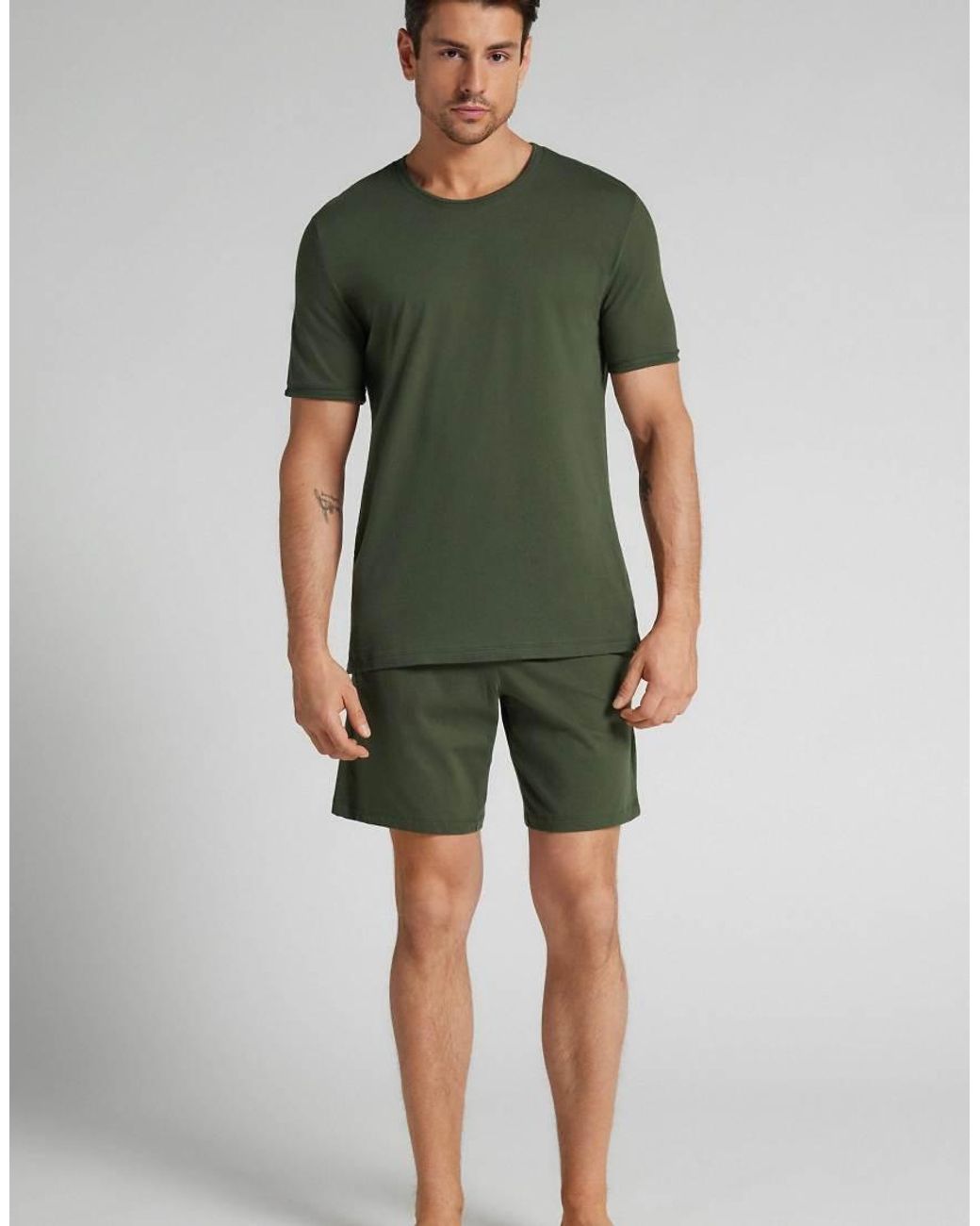 Intimissimi Green Short Cotton Pyjamas for men