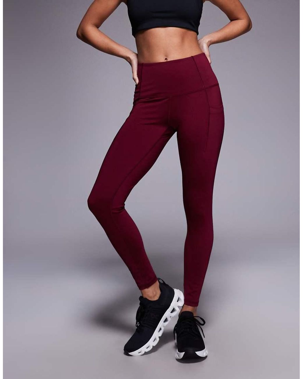 4505 Red Petite Active Waist Snatching High Rise Gym leggings