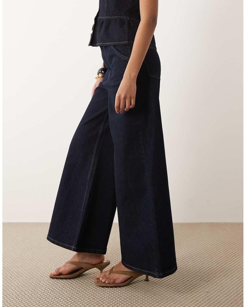 Miss Selfridge White Flare Denim Jean