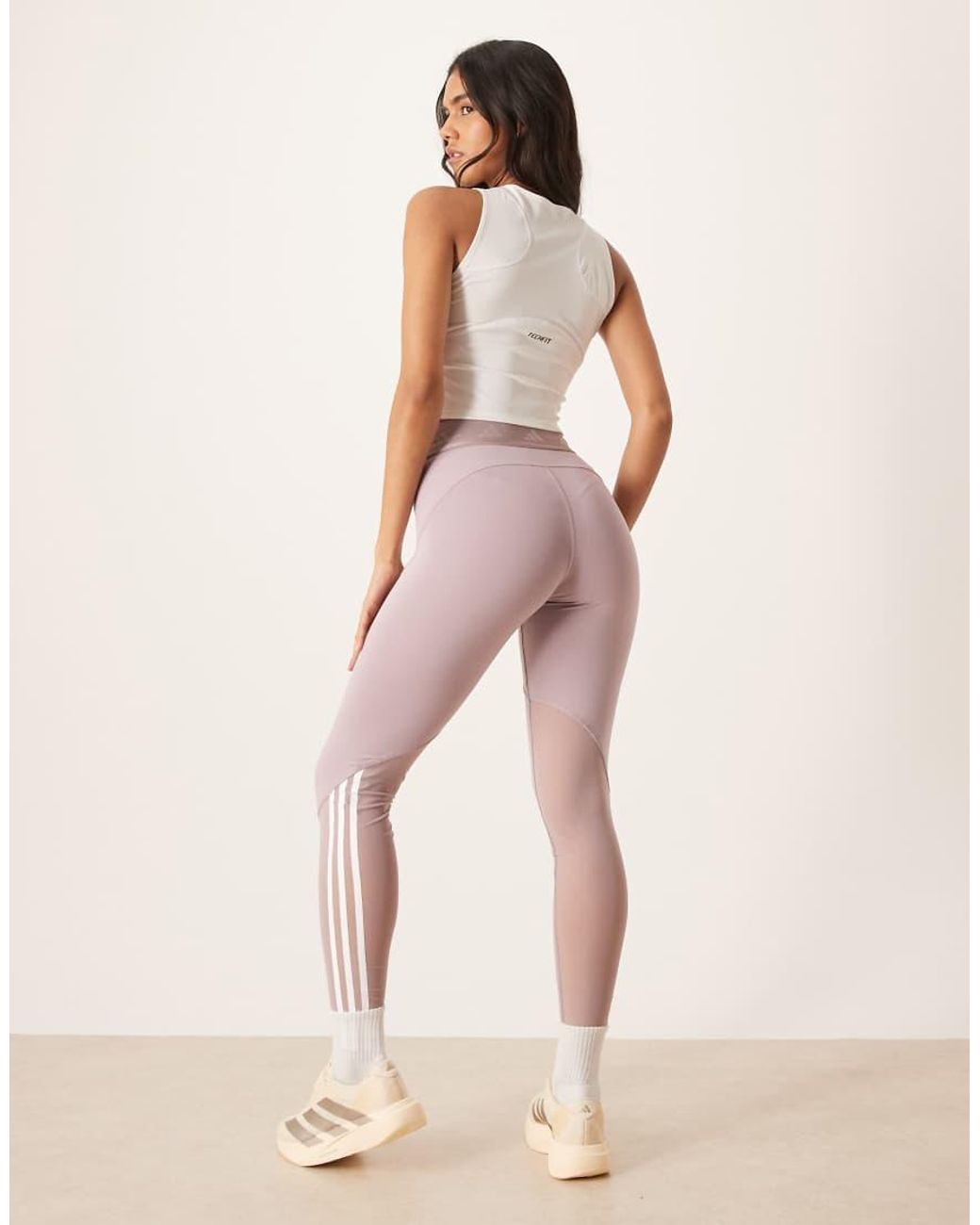 Adidas Originals Pink Adidas Training Hyperglam Full Length leggings