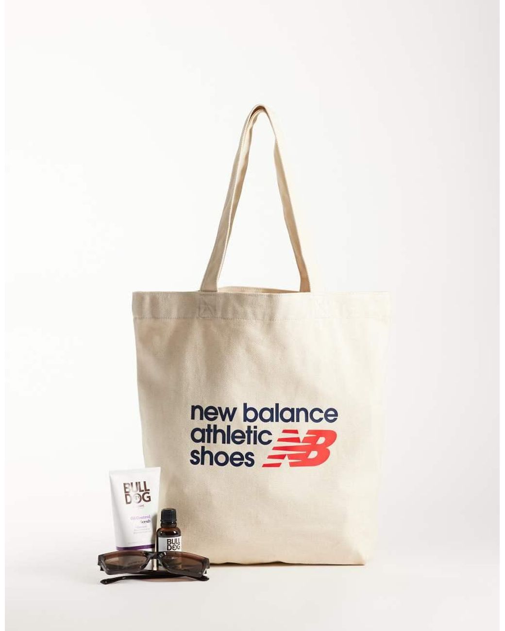New Balance White Athletics Graphic Tote Bag for men