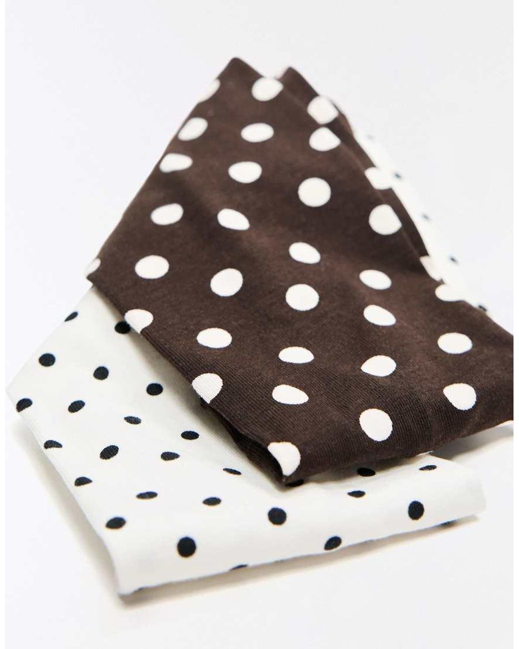 Bershka Black Pack Of 2 Polka Dot Hairbands