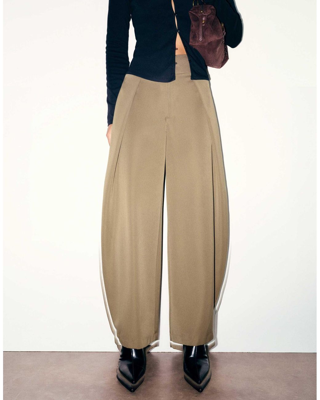 Pull&Bear White Elegante hose mit abnähern