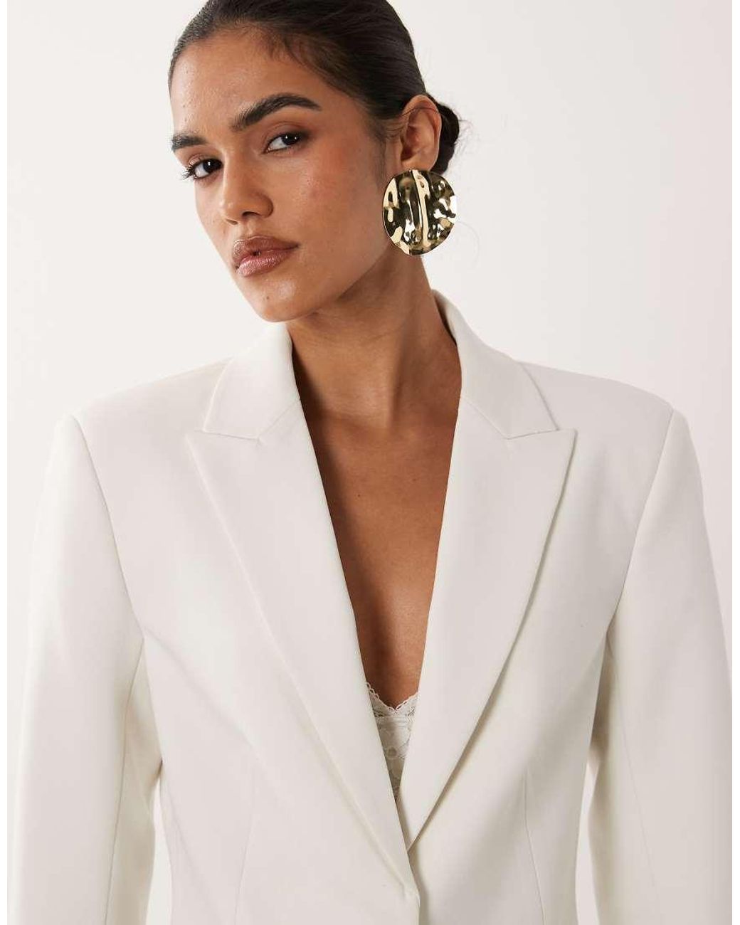 ASOS Natural Tailored Cinch Waist Blazer