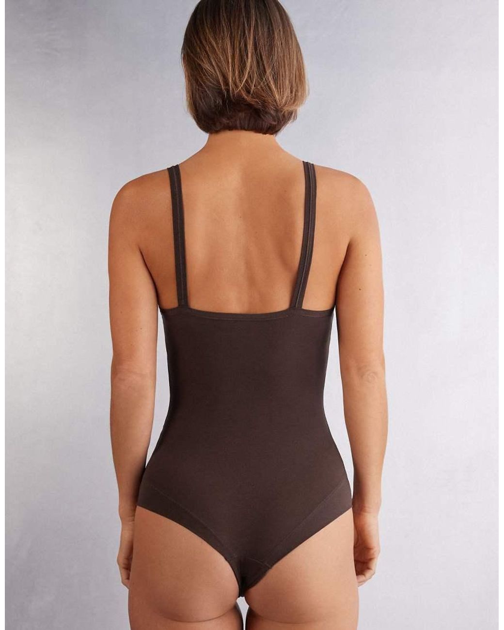 Intimissimi Black Ultralight Cotton Vest Body