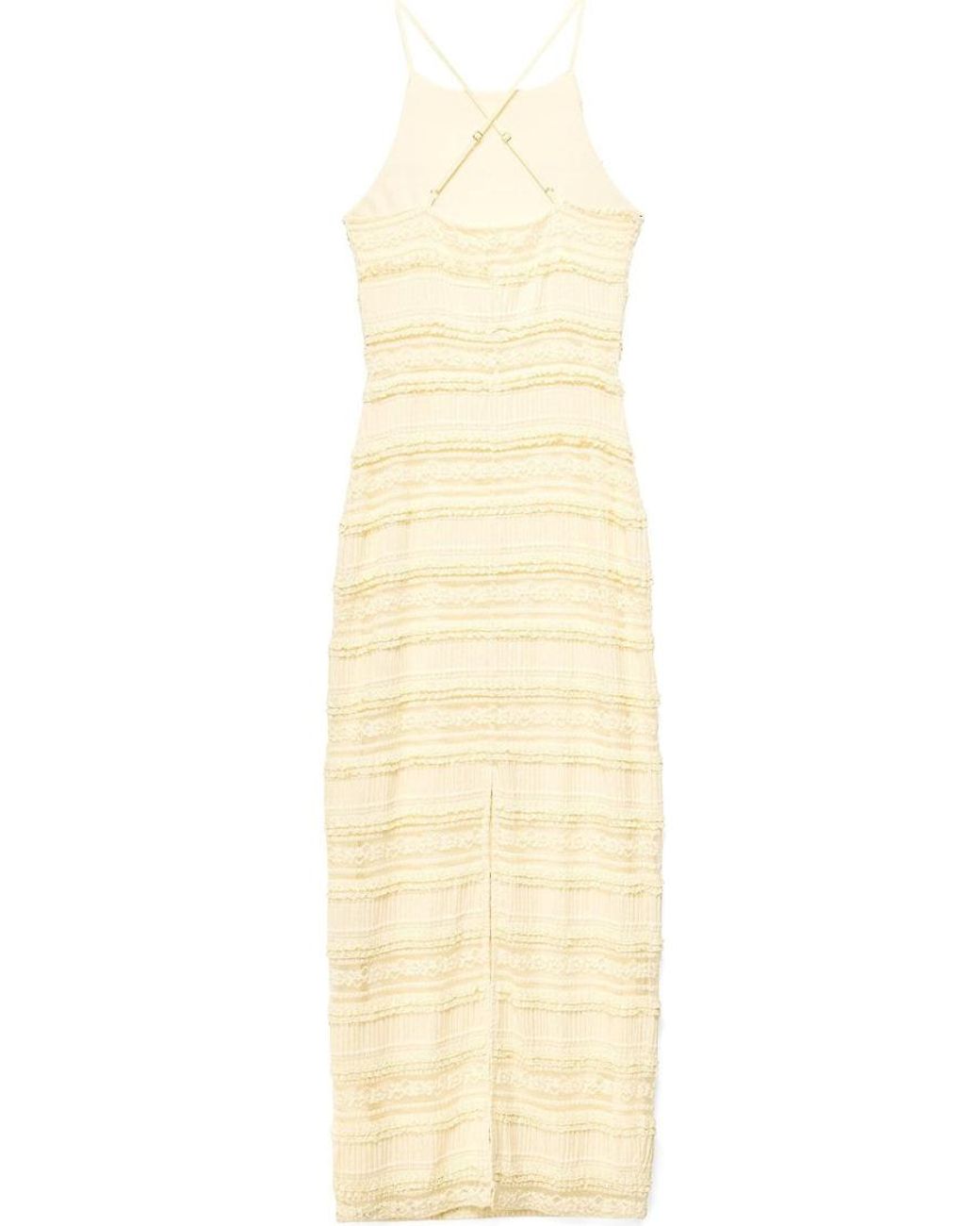 NA-KD Natural Structured Maxi Dress