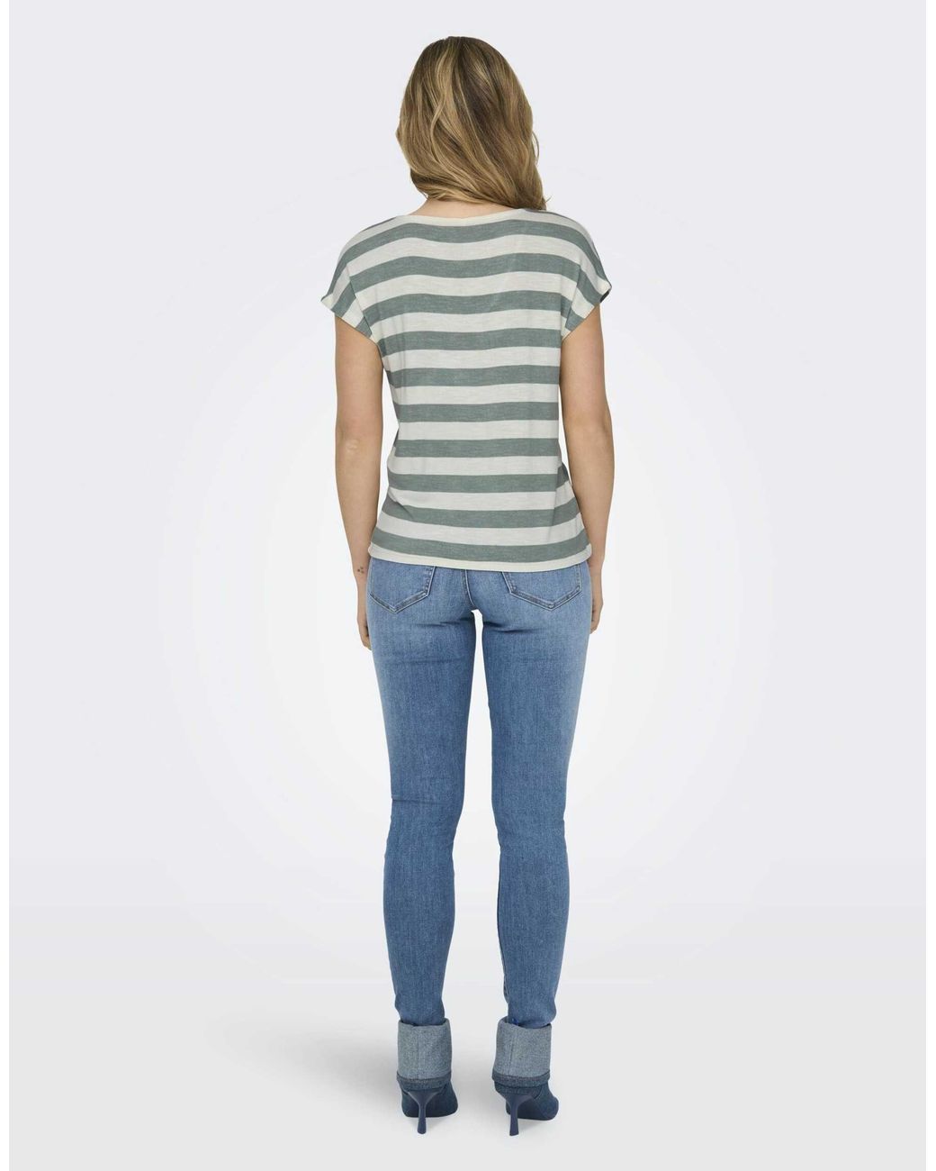 Top - -de-gris ONLY en coloris Blue